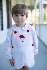 Harry Bubble Short Lined in White Swiss Dots