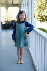Allyson Top Long Sleeve in Cadet Blue Non-Wrinkle Corduroy