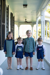Boy Shorts in Cadet Blue Non-Wrinkle Corduroy