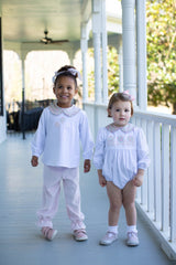 Sutter Knit Top Long Sleeve Basic in White Knit
