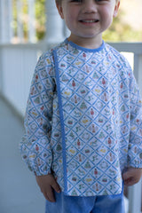 Logan Shirt Long Sleeve in Nutcracker Toile Blue