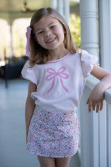 Beth Top in Ballet Pink Non-Wrinkle Corduroy