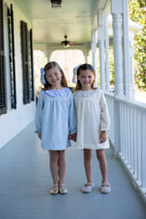 Pippa Dress in Powder Blue Non-Wrinkle Corduroy