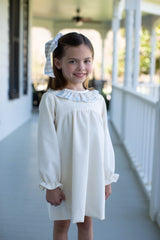 Pippa Dress in Ivory Non-Wrinkle Corduroy