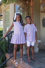 Mary Reddoch Dress Sleeveless in Charleston Stripe