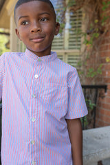Tyson Shirt Short Sleeve in Charleston Stripe