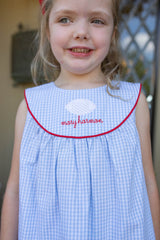 Bonnie Top in Light Blue 1/8 Check