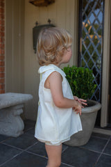 Freddie Shirt Sleeveless in Yellow Stripe Seersucker