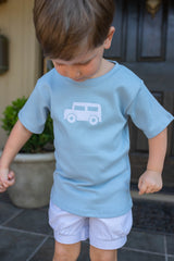 Boy Tee Short Sleeve Sky Blue with Little Truck