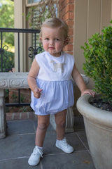 Elliott Bubble Sleeveless in Blue & White Dress Stripe