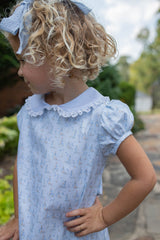 Olivia Apron Dress in Coastal Waters