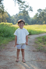 Henry Shirt Short Sleeve in Yellow Stripe Seersucker