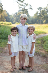Cooper Shorts in Yellow Stripe Seersucker
