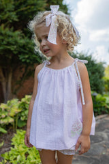 Caldwell Top in Light Pink Stripe Seersucker