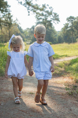 Haven Bubble in Blue Bitty Dot Pique