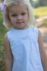 Julie Top in Seamist Superfine Twill