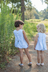 Julie Top in Seamist Superfine Twill