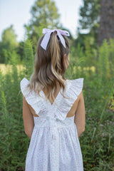 Hannah Pinafore Dress w/ Ruffles in Vintage Posy