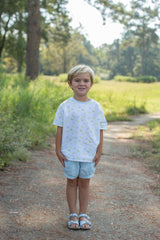 Finn Shorts in Light Blue Pique