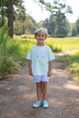 James Shirt Short Sleeve in Seafoam Pique