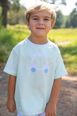 James Shirt Short Sleeve in Seafoam Pique