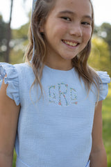 Bradford Top in Blue Gauze