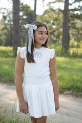 Alie B. Skirt in Ivory Gauze