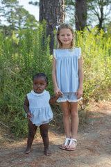 Mary Alex Shorts in Blue Gauze