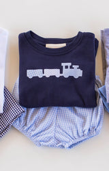 Boy Tee Long Sleeve Navy w/ Train