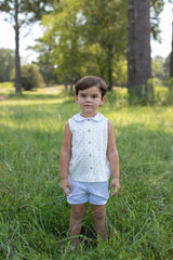 Graham Knit Shirt Sleeveless in Anchors Away Knit