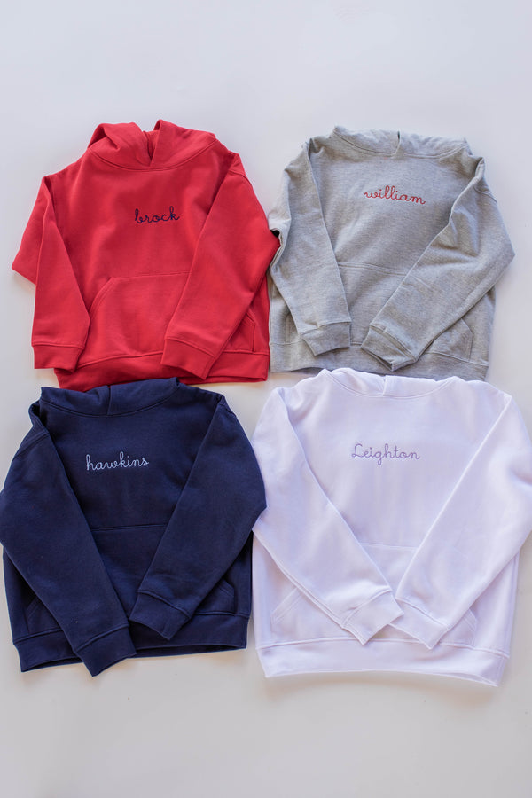 Fleece Hoodie Navy w/ Handwritten Name