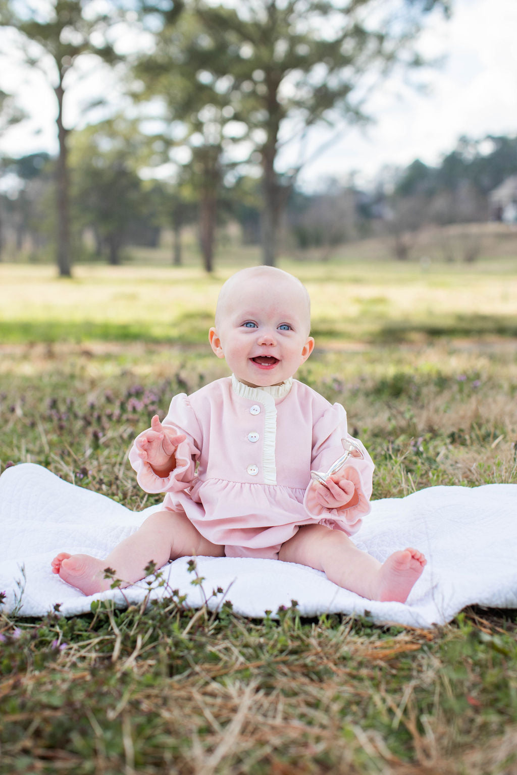 Ellie Bubble in Blush Velvet Hannah Kate Clothing