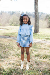 Macy Top in Blue Gauze