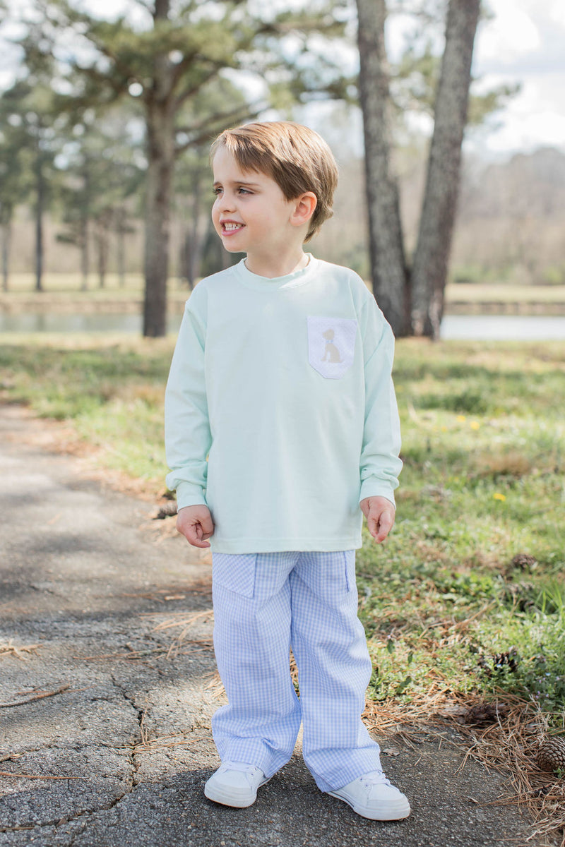 Cooper Pants in Light Blue 1/8 Check