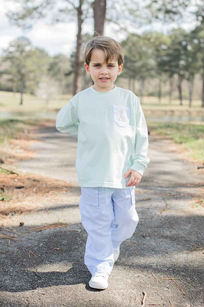 Cooper Pants in Light Blue 1/8 Check