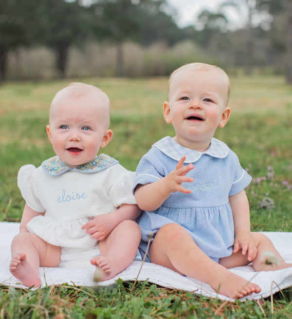 Finley Bubble Short Sleeve in Ivory Gauze